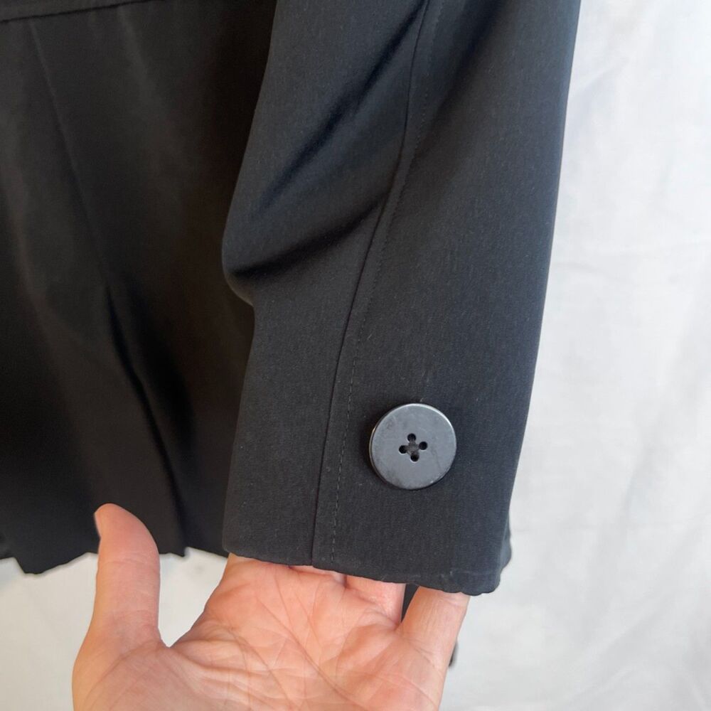 Merona Button Front Lined Basic Black Lightweight… - image 7